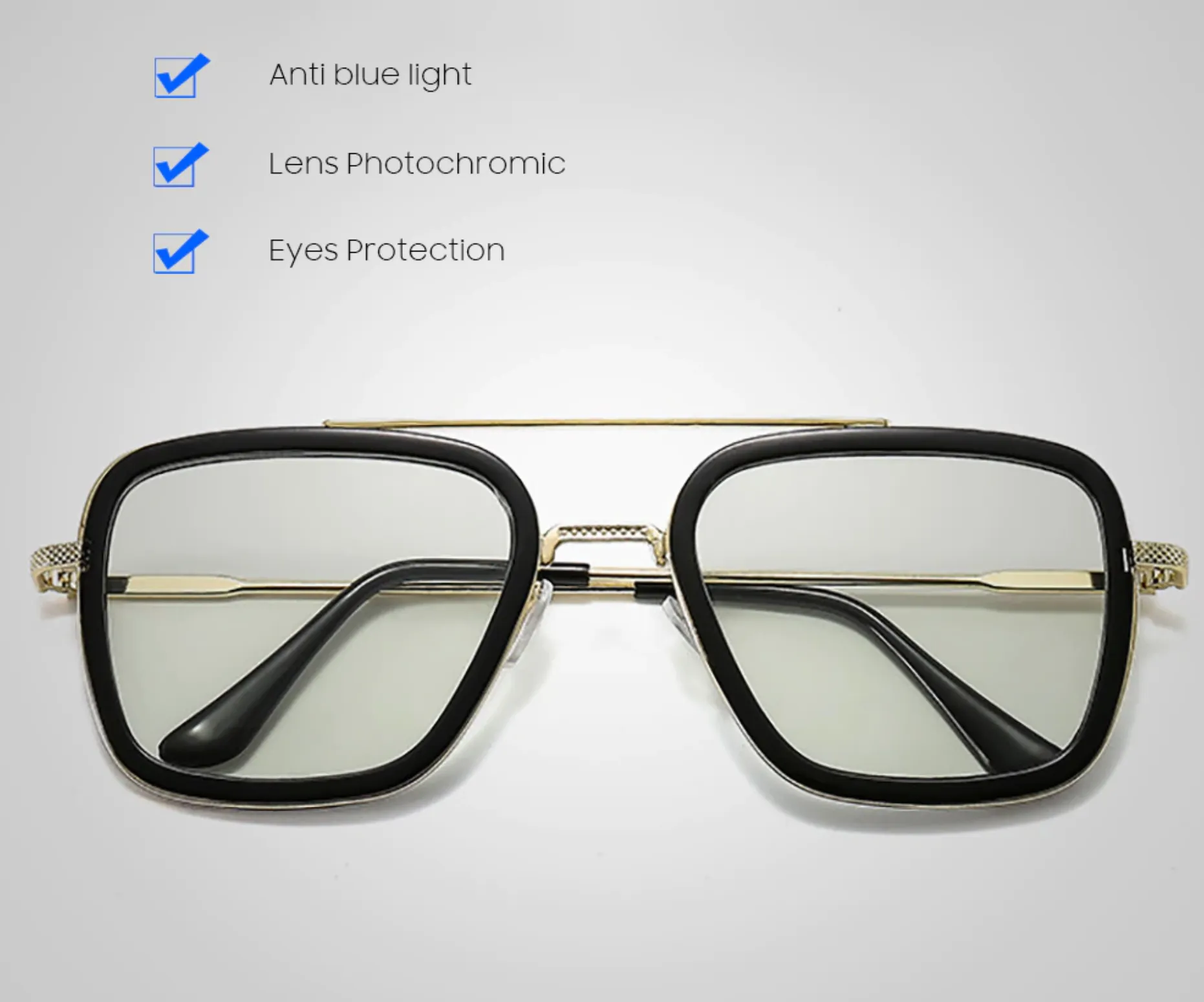 Lentes Blue Light Blocking para Computadora Fotocromáticos Protección Solar UV400