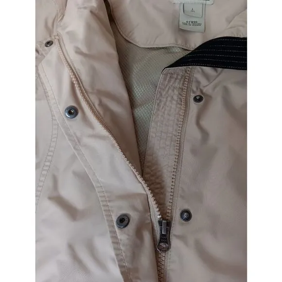 L.L.Bean Tan Lghtwt Jacket L Petite 14/16