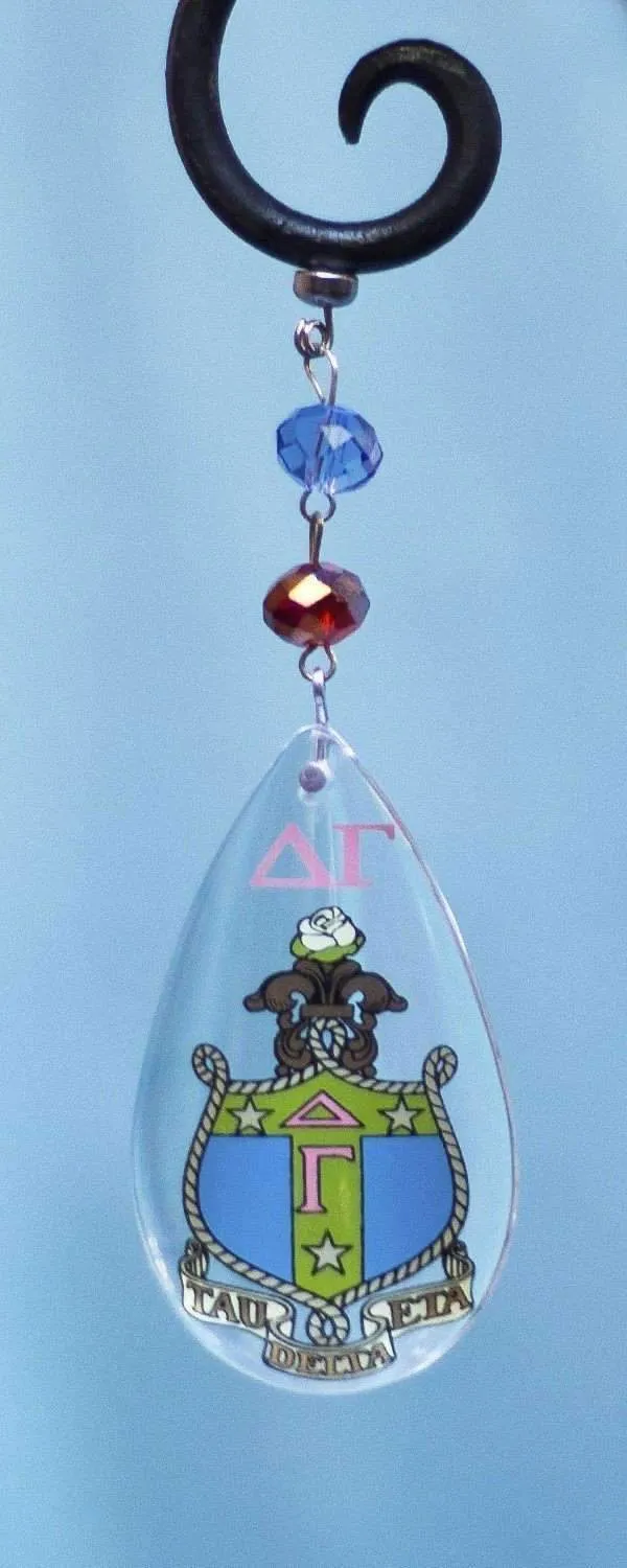 Logo Crystal - Crest- Delta Gamma   (Set of 3) MAGNETIC ORNAMENT