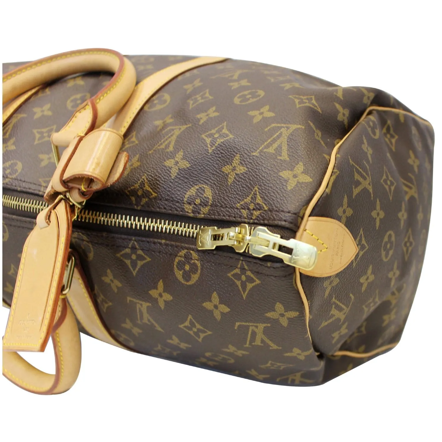 LOUIS VUITTON Keepall 45 Monogram Canvas Duffle Travel Bag Brown