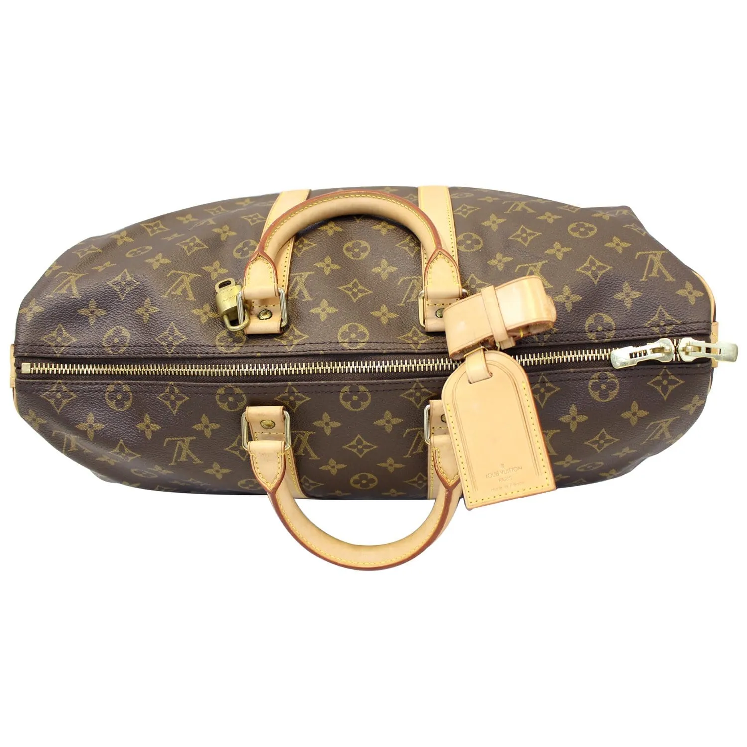 LOUIS VUITTON Keepall 45 Monogram Canvas Duffle Travel Bag Brown