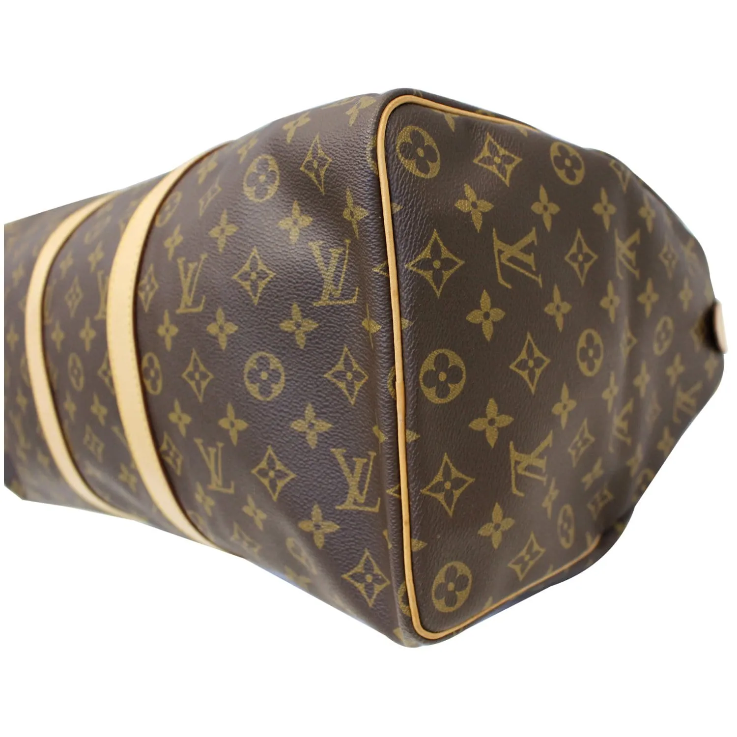 LOUIS VUITTON Keepall 45 Monogram Canvas Duffle Travel Bag Brown