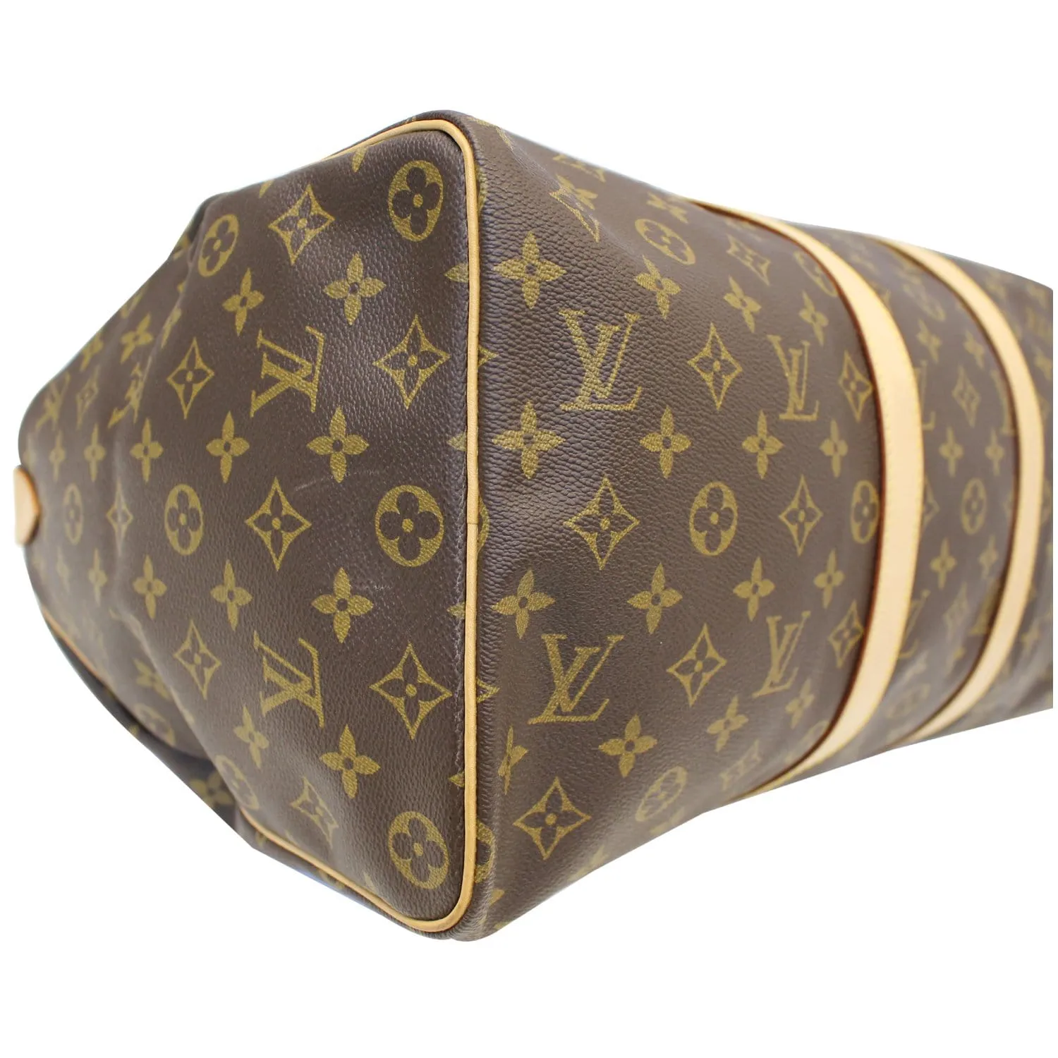 LOUIS VUITTON Keepall 45 Monogram Canvas Duffle Travel Bag Brown