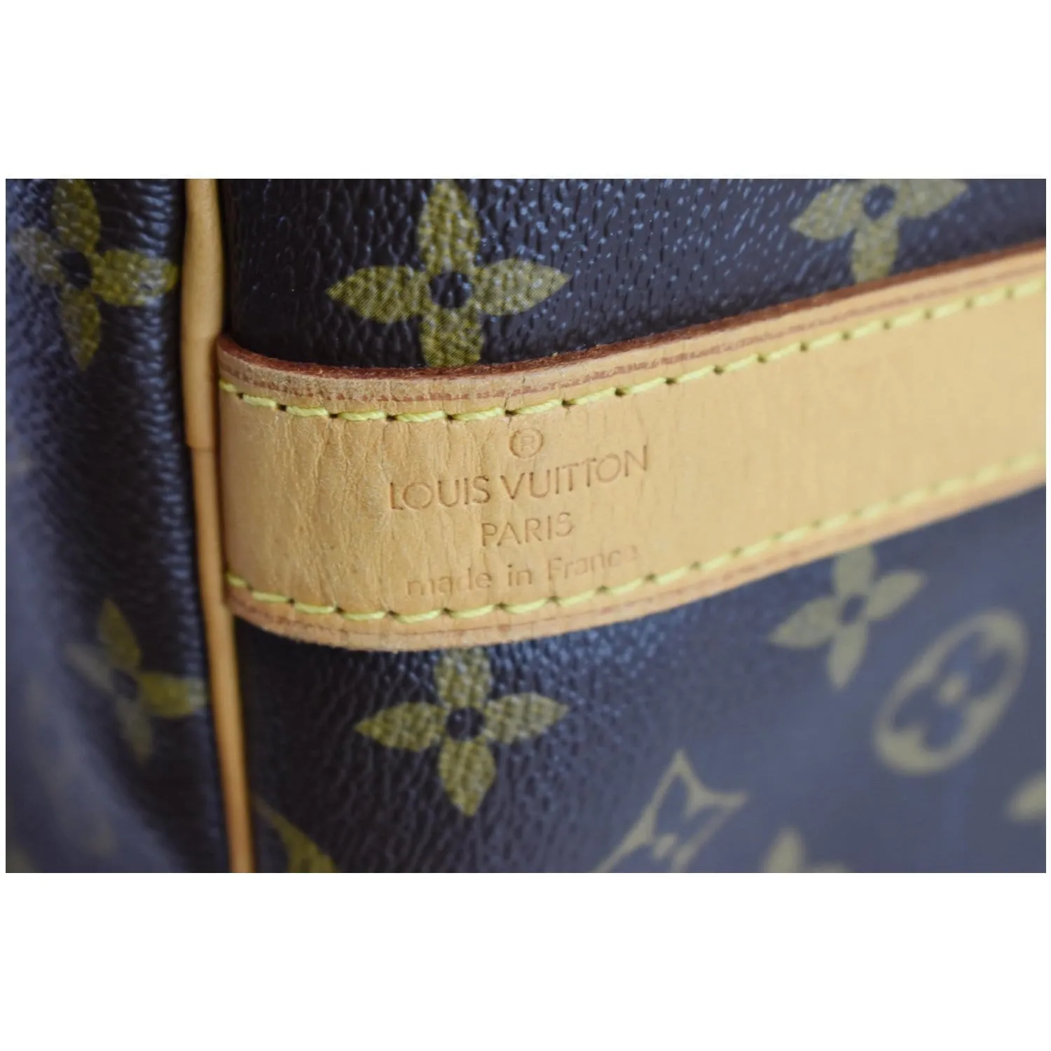 LOUIS VUITTON Keepall 60 Bandouliere Monogram Canvas Travel Bag Brown