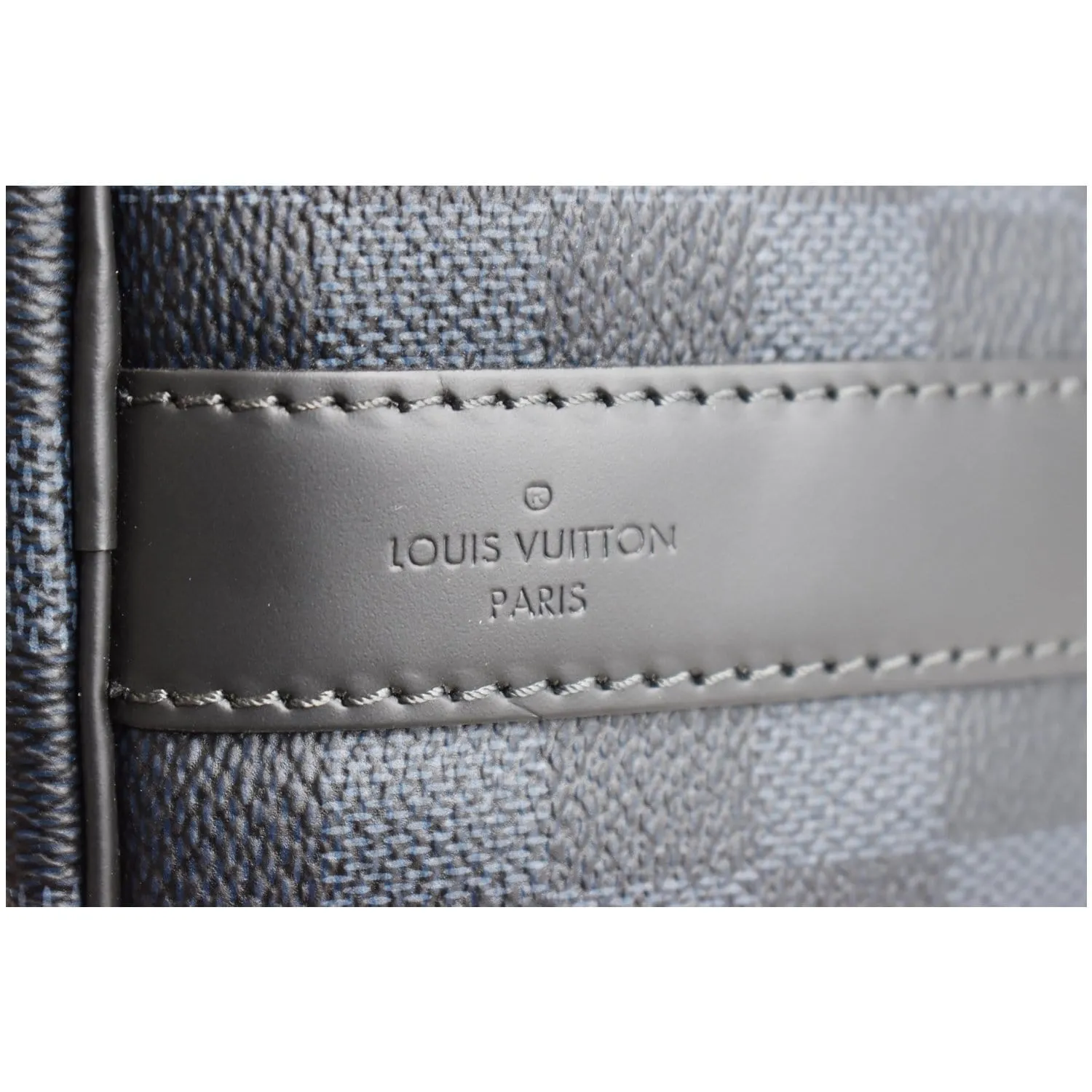 LOUIS VUITTON Keepall Bandouliere 55 Damier Graphite Travel Bag Black