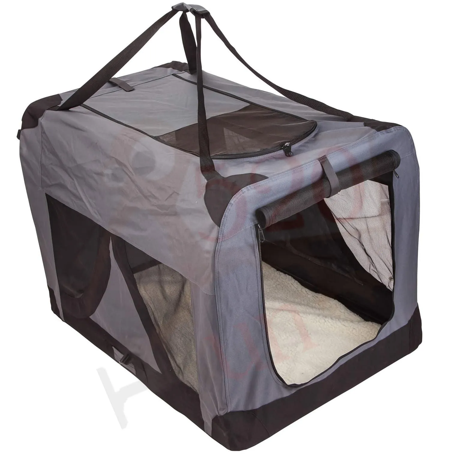 LOVEPET® Beige Dog Travel Cage Collapsible Dog Pet Soft Crate Travel *5 Sizes