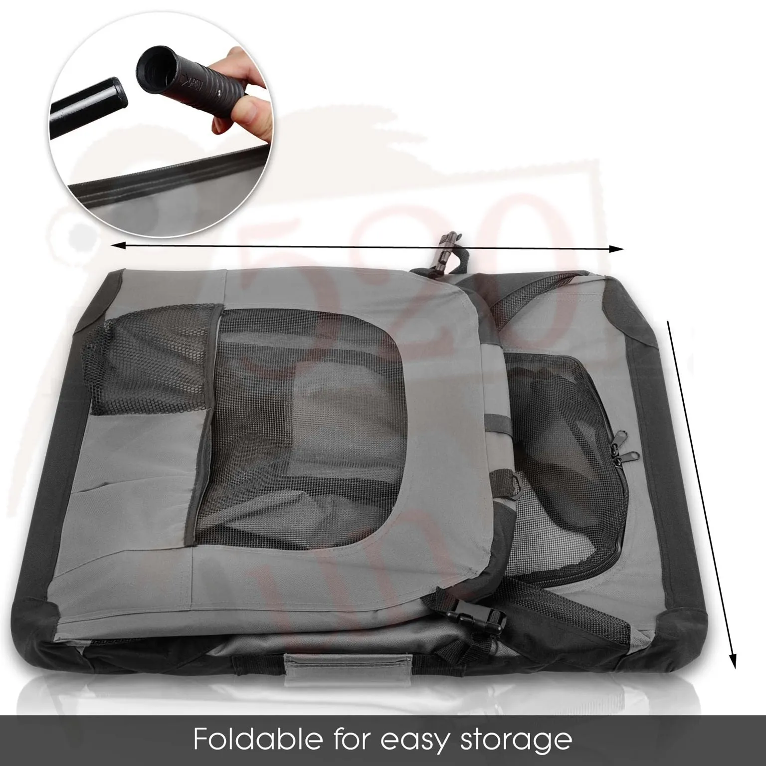 LOVEPET® Beige Dog Travel Cage Collapsible Dog Pet Soft Crate Travel *5 Sizes