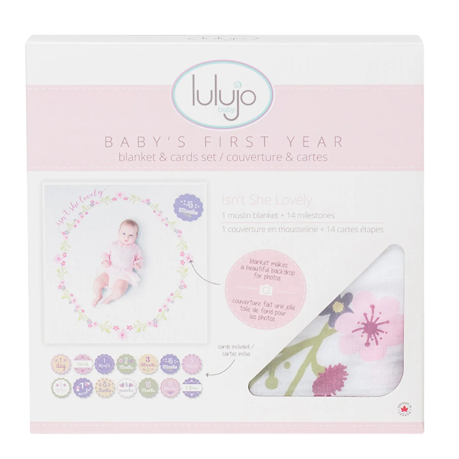 Lulujo Milestone Blanket - Isn't She Lovely