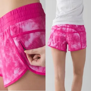 lululemon Tracker Short IV Tidal Trip Boom Neon Pink Sz 10