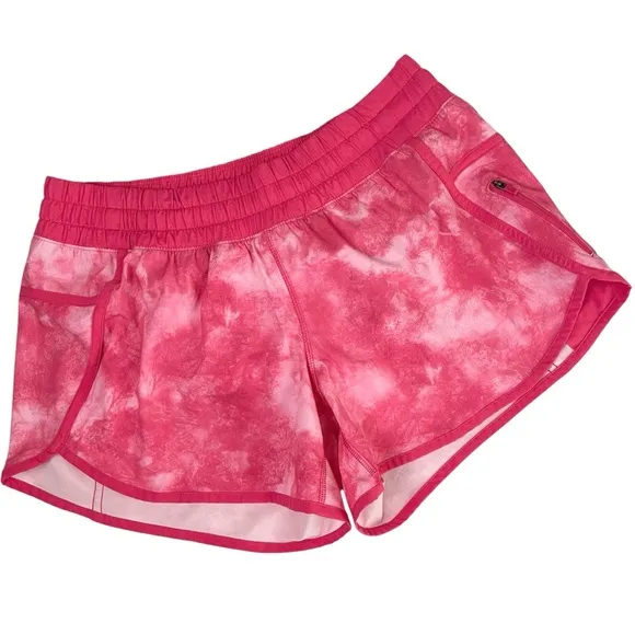 lululemon Tracker Short IV Tidal Trip Boom Neon Pink Sz 10