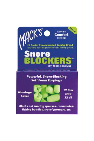 MACKS Snore Blockers 32dB 12 Pairs