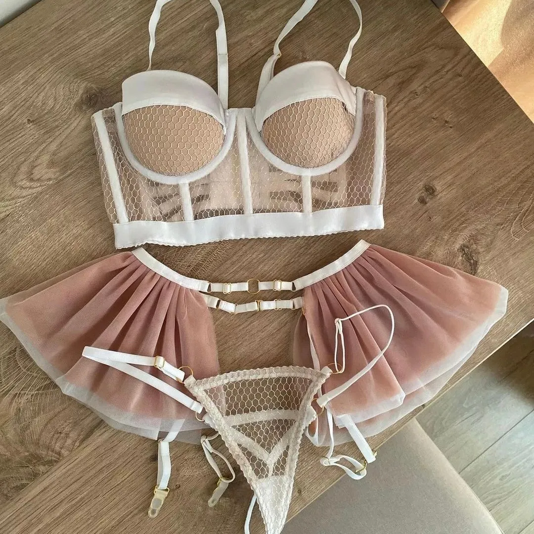 Mad Barbie 3 Piece Intimate Set - Nude