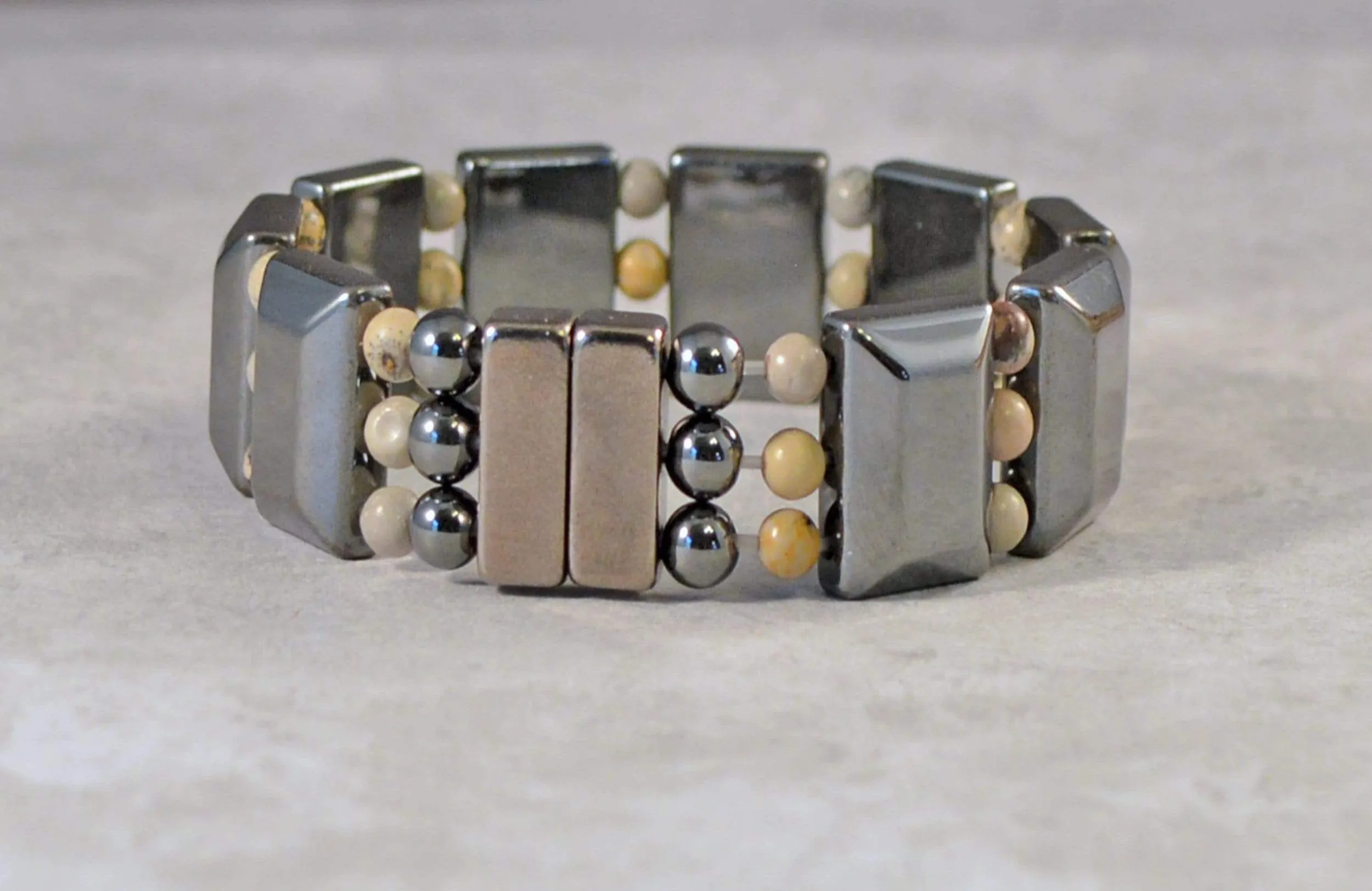 Magnetic Bracelet with Crazy Horse Stones