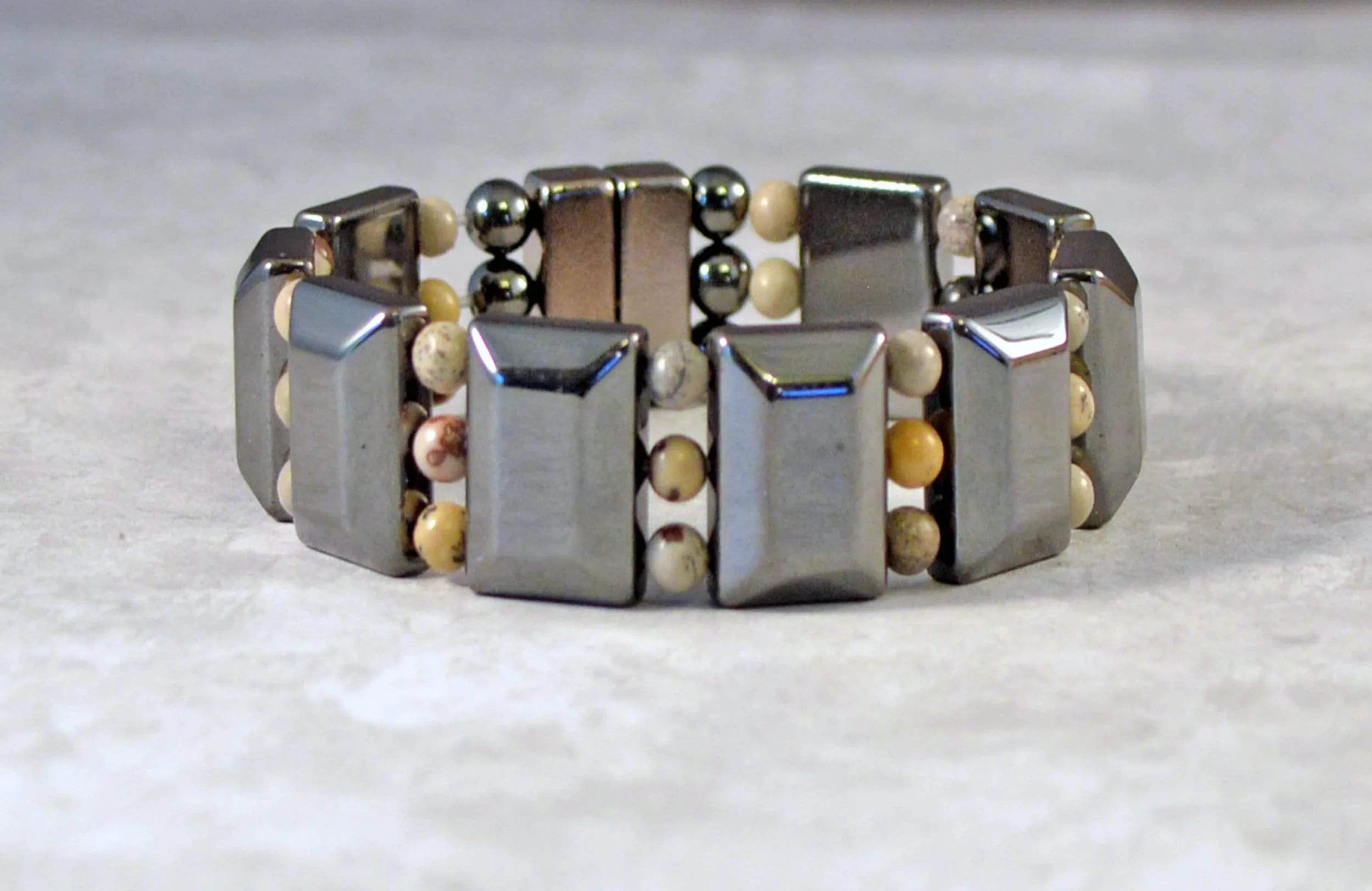 Magnetic Bracelet with Crazy Horse Stones