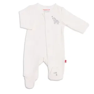 Magnetic Me Layette Embroidery Velour Magnetic Footie