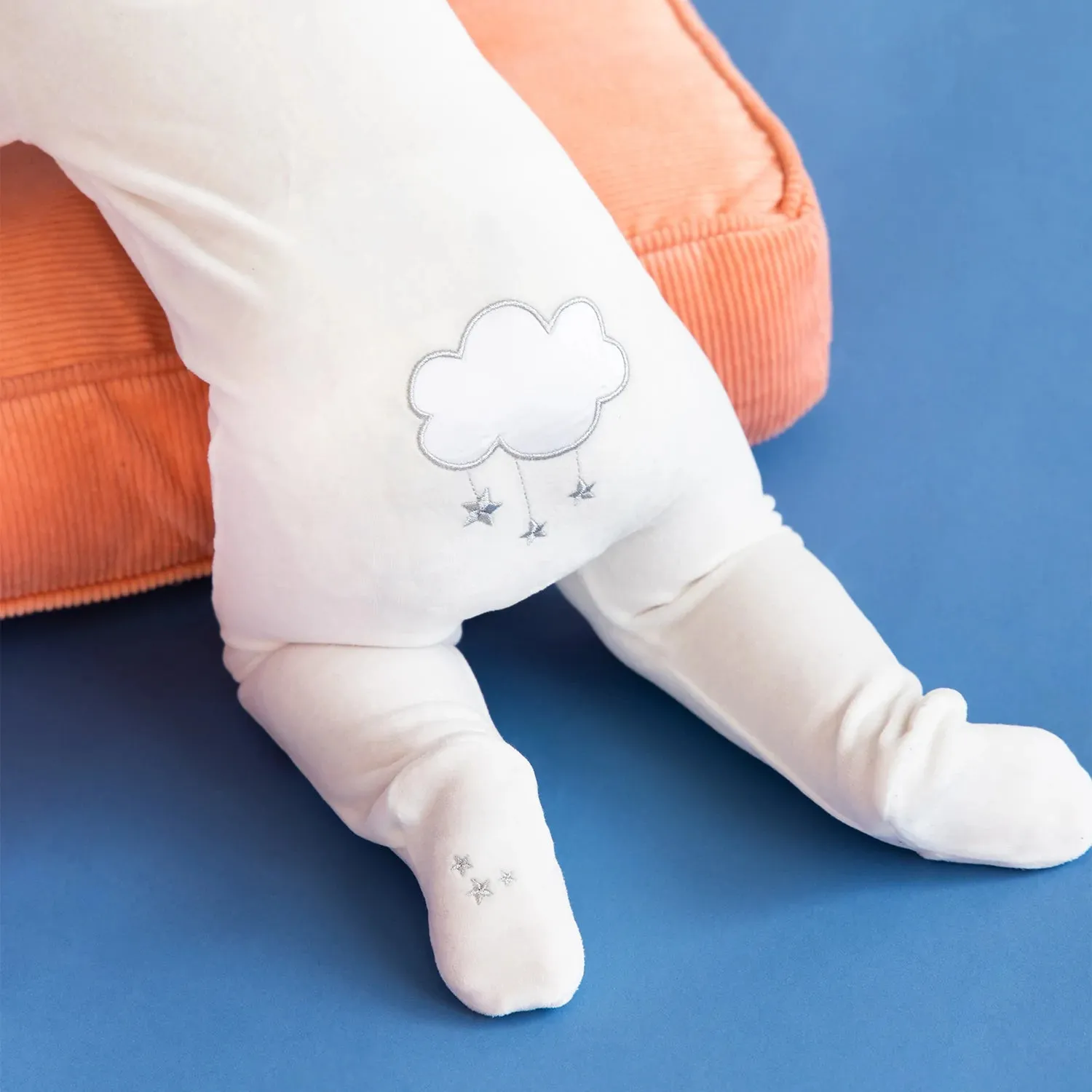 Magnetic Me Layette Embroidery Velour Magnetic Footie
