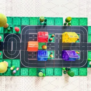 Magnetic Tile Toppers - Road - 40 pieces - 3 