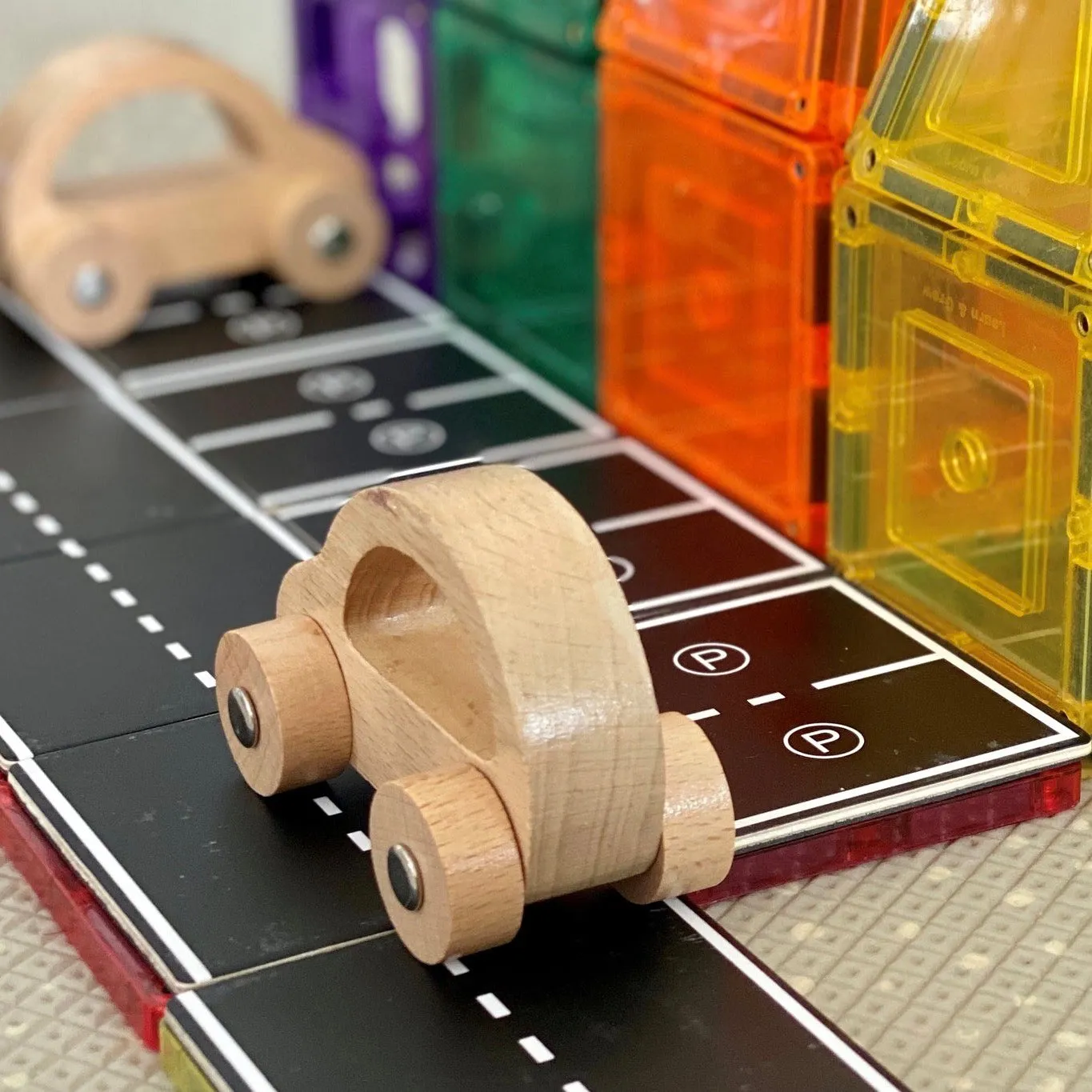 Magnetic Tile Toppers - Road - 40 pieces - 3 