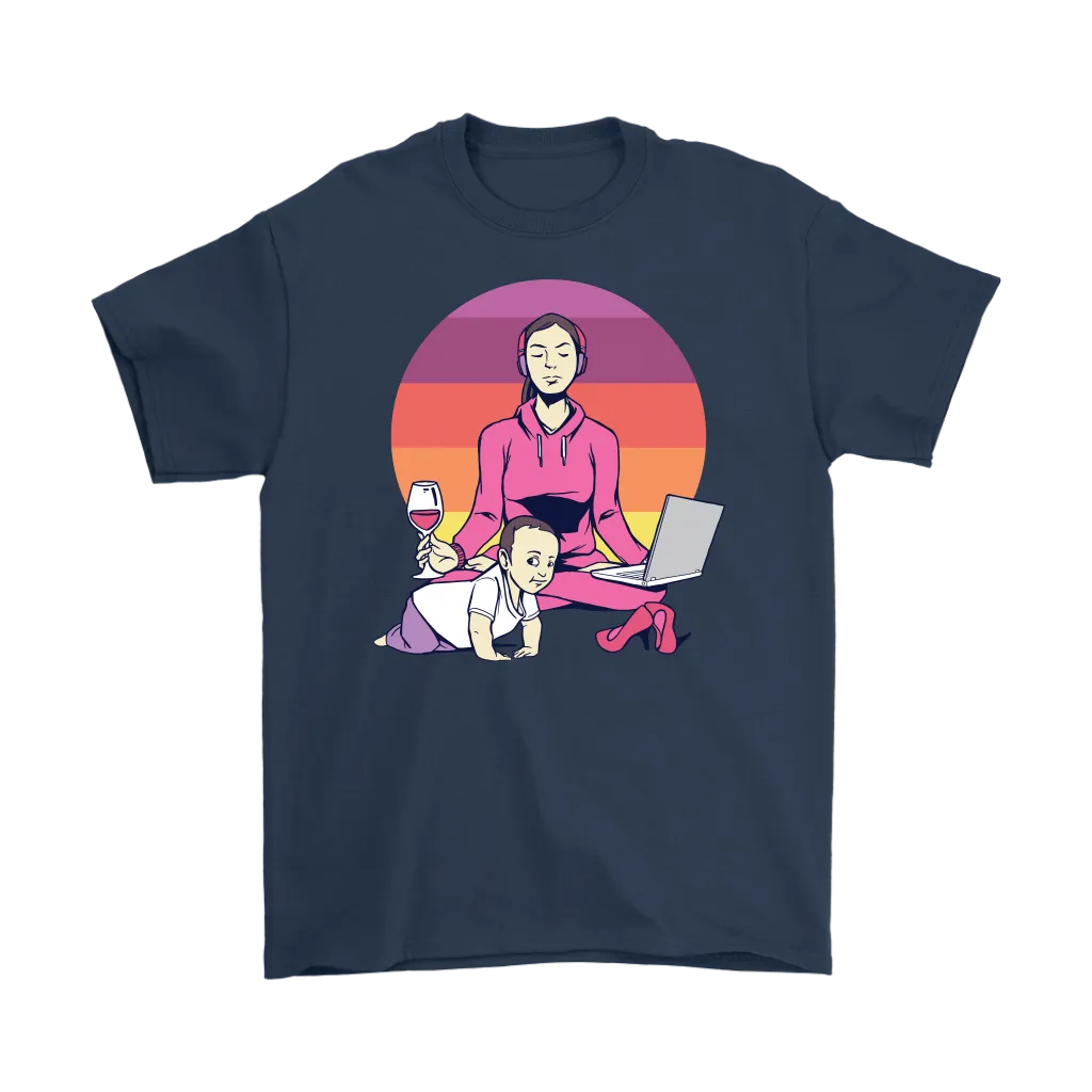 Meditation T-shirt, Funny Meditation T-shirt, Yoga T-shirt, Mom Meditation T-shirt,