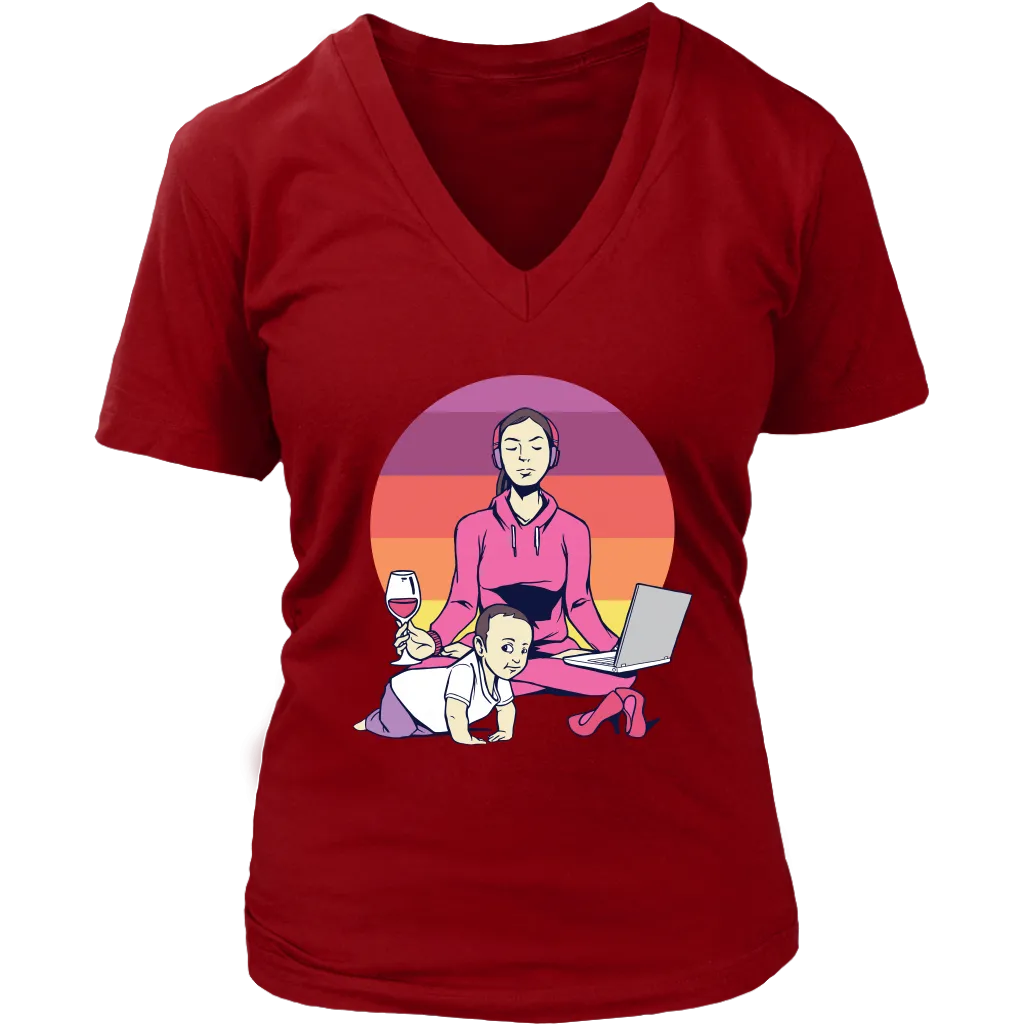 Meditation T-shirt, Funny Meditation T-shirt, Yoga T-shirt, Mom Meditation T-shirt,
