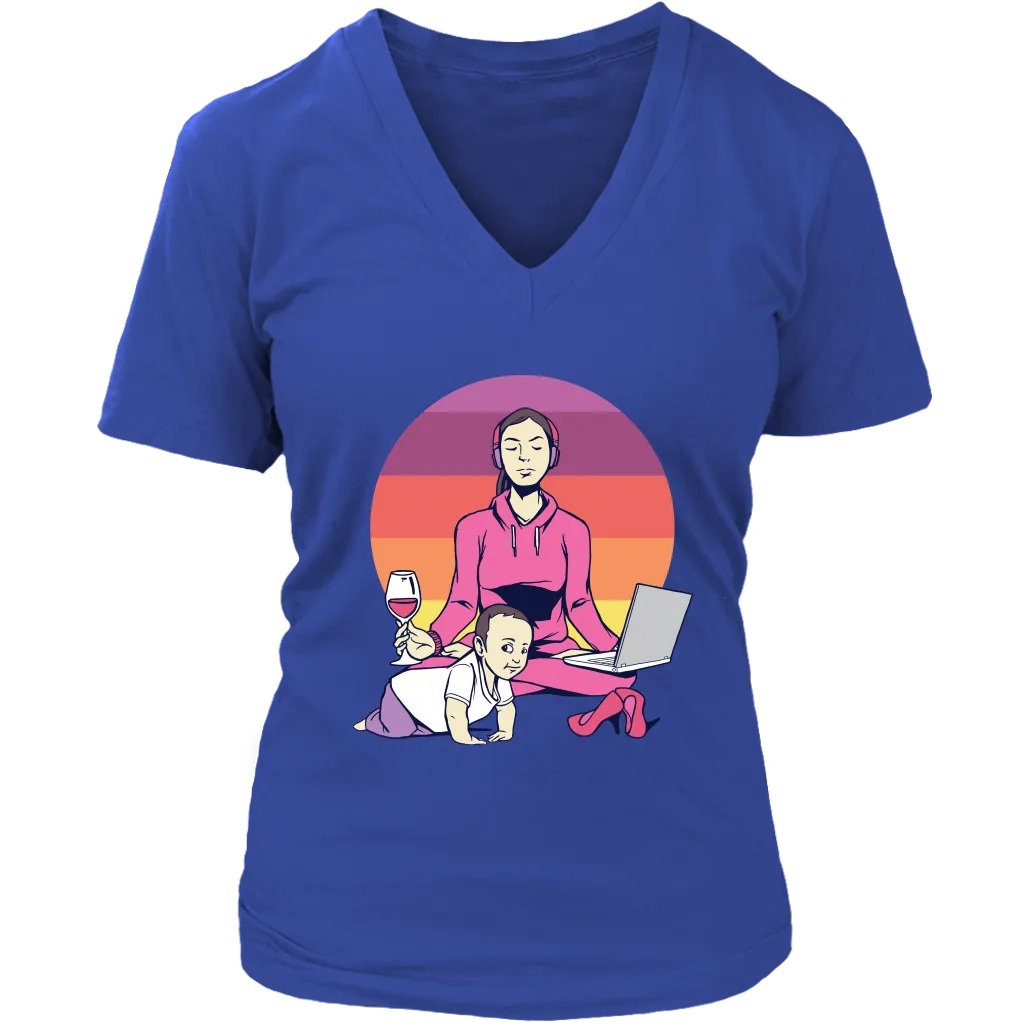 Meditation T-shirt, Funny Meditation T-shirt, Yoga T-shirt, Mom Meditation T-shirt,