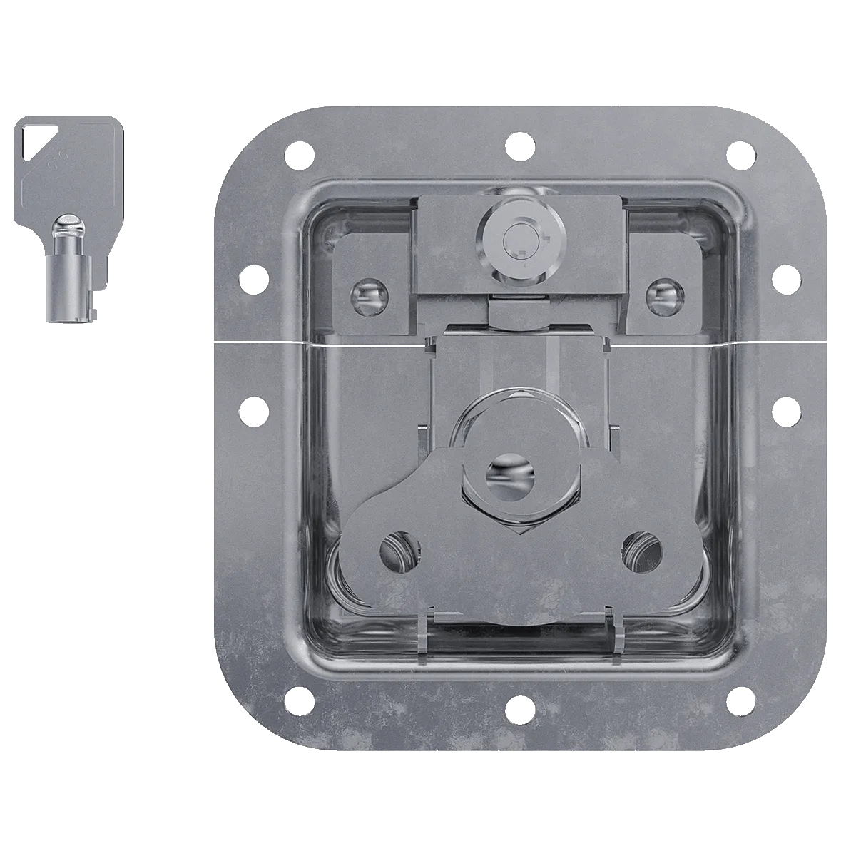 Medium Recessed Key lockable Twist Catch
