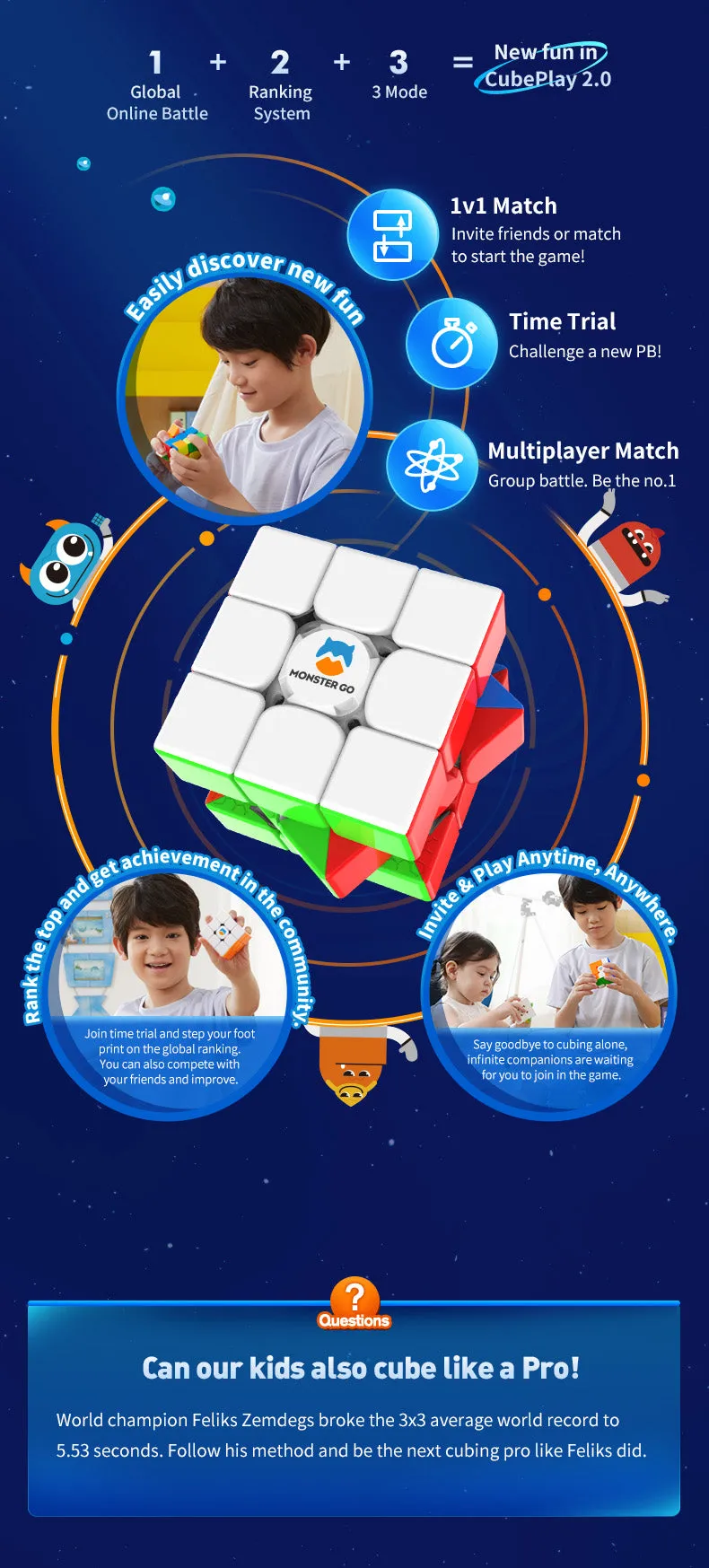 Monster GO 3x3 AI Smartcube