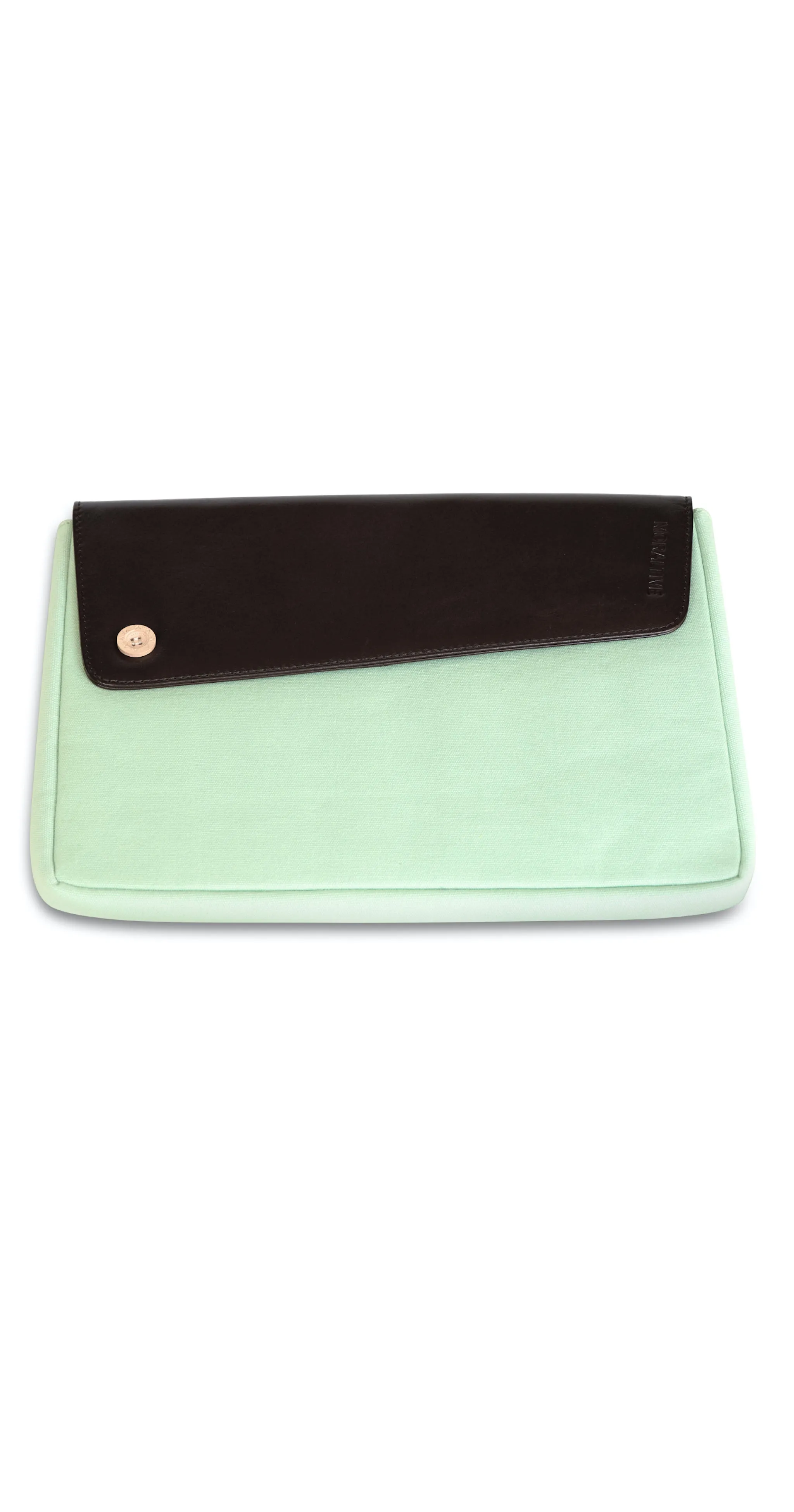 Moraltive Laptop Sleeves - Mint Green & Brown
