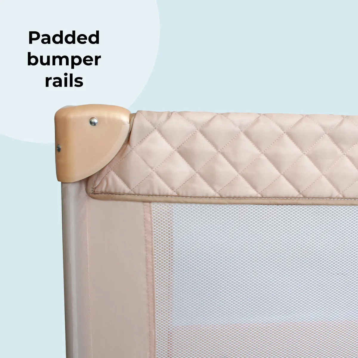 My Babiie Blush Quilted Travel Cot