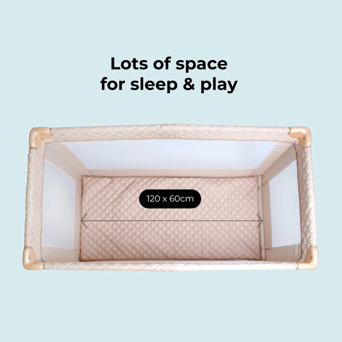 My Babiie Blush Quilted Travel Cot