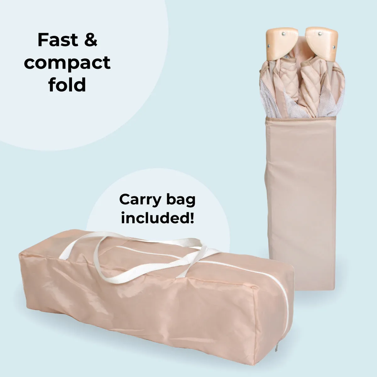My Babiie Blush Quilted Travel Cot