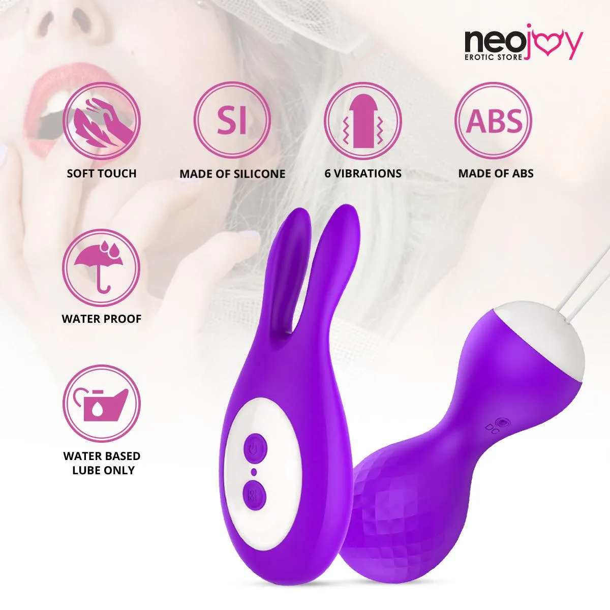 Neojoy Dual Vibe Purple Clitoral and Nipple VibratorsMini-Vibrators for Women