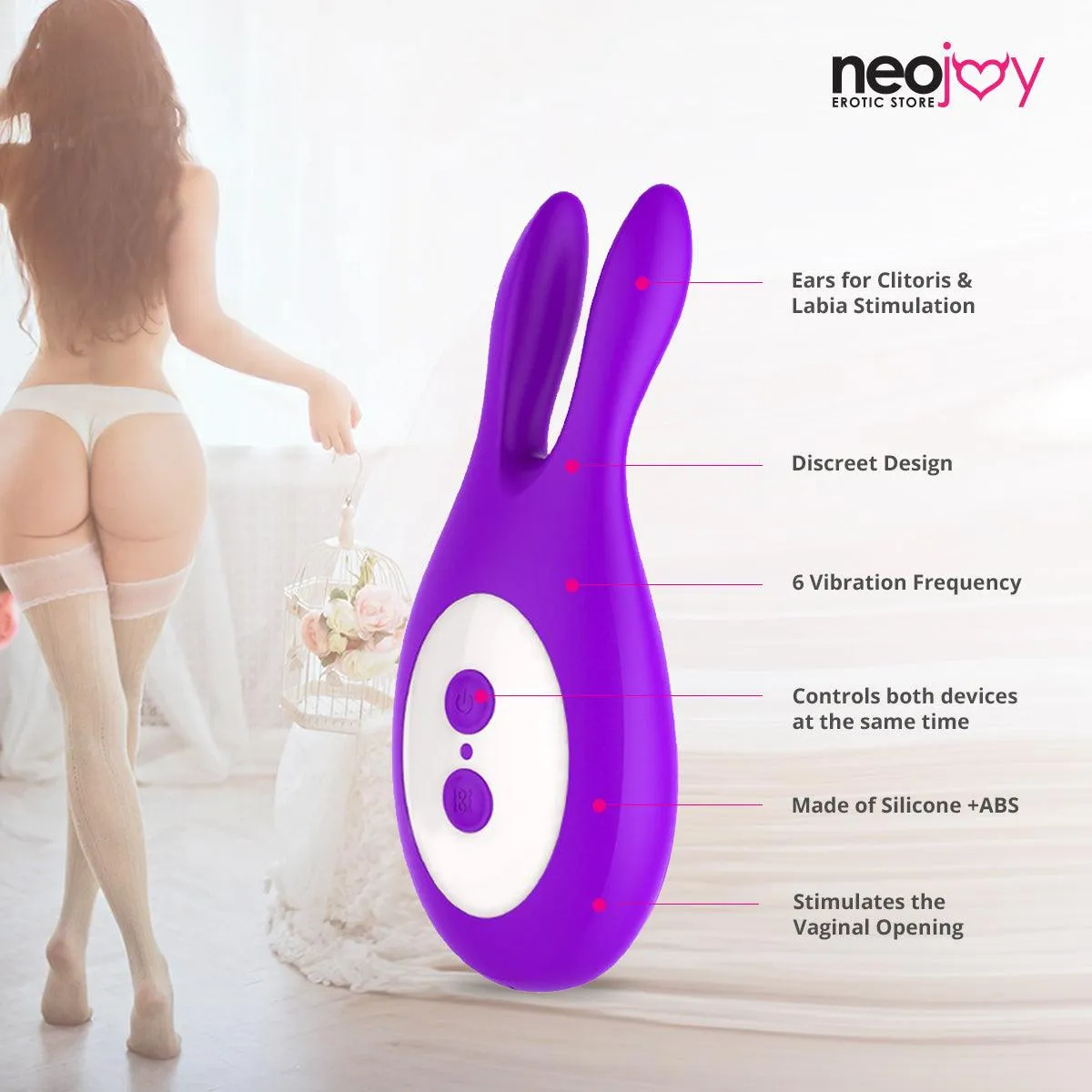 Neojoy Dual Vibe Purple Clitoral and Nipple VibratorsMini-Vibrators for Women