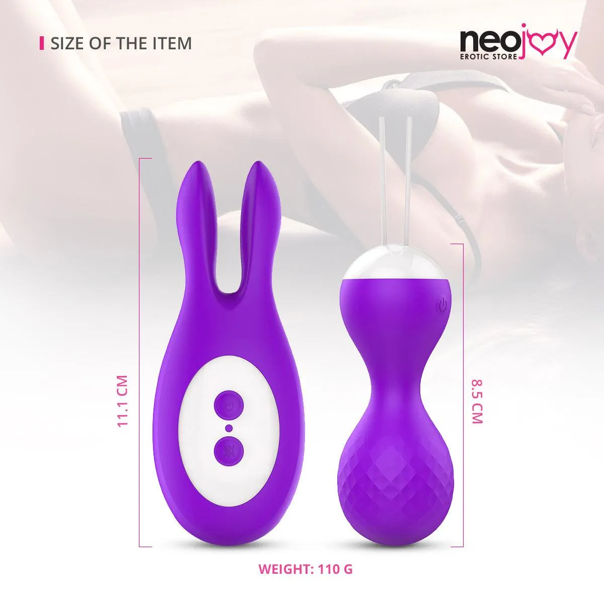 Neojoy Dual Vibe Purple Clitoral and Nipple VibratorsMini-Vibrators for Women