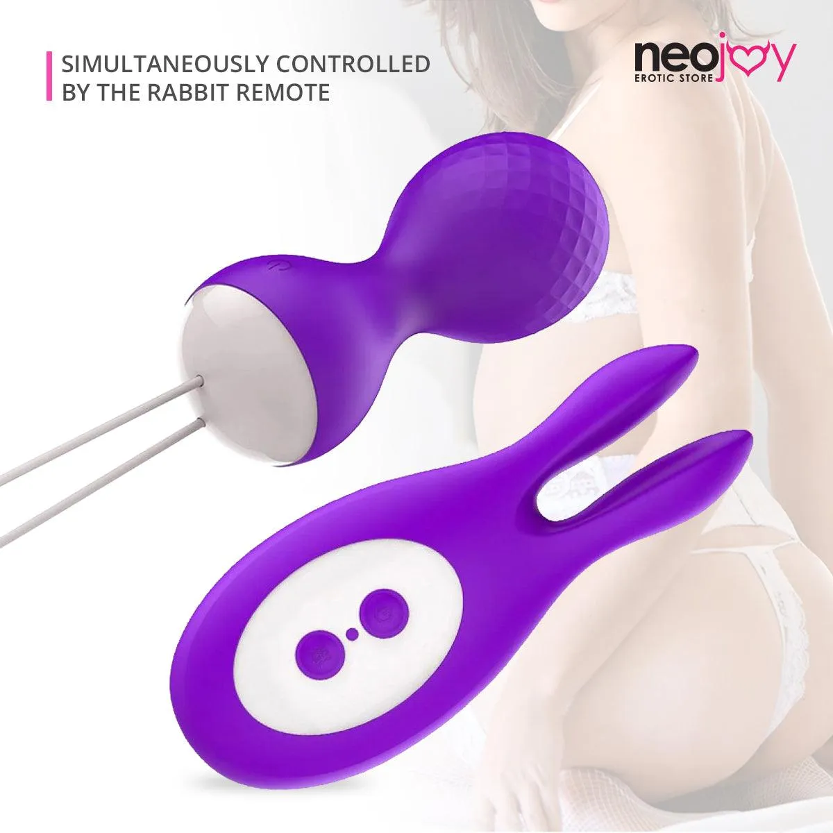 Neojoy Dual Vibe Purple Clitoral and Nipple VibratorsMini-Vibrators for Women