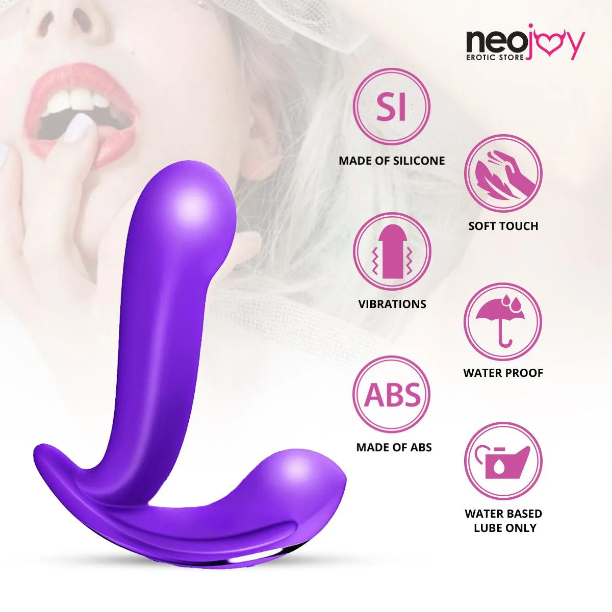Neojoy Panty Vibe Dual Stimulator Silicone G-Spot Clitoral Vibrator App Control