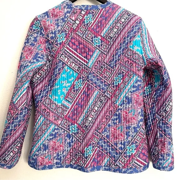 NEW Appleseed’s Reversible Floral Paisley Quilted Patchwork Jacket Petite M