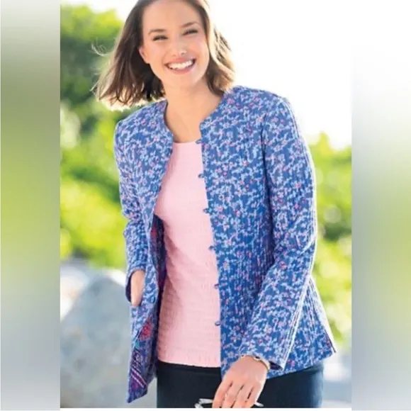 NEW Appleseed’s Reversible Floral Paisley Quilted Patchwork Jacket Petite M