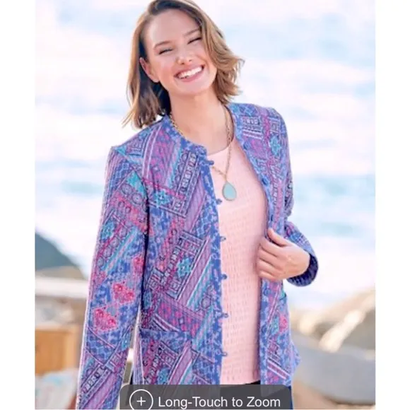 NEW Appleseed’s Reversible Floral Paisley Quilted Patchwork Jacket Petite M