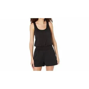 NEW BOBI smocked waist short in black