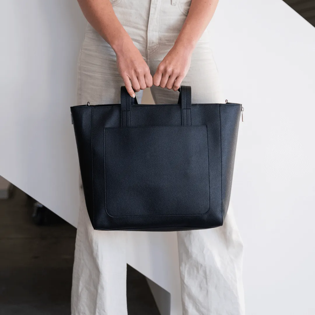 NEW Ida Tote   Work Bag Organiser (Vegan) Black