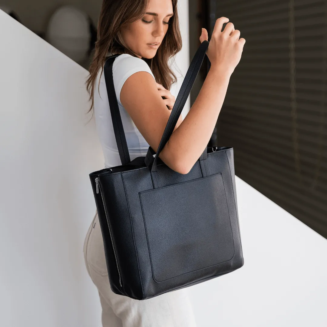 NEW Ida Tote   Work Bag Organiser (Vegan) Black