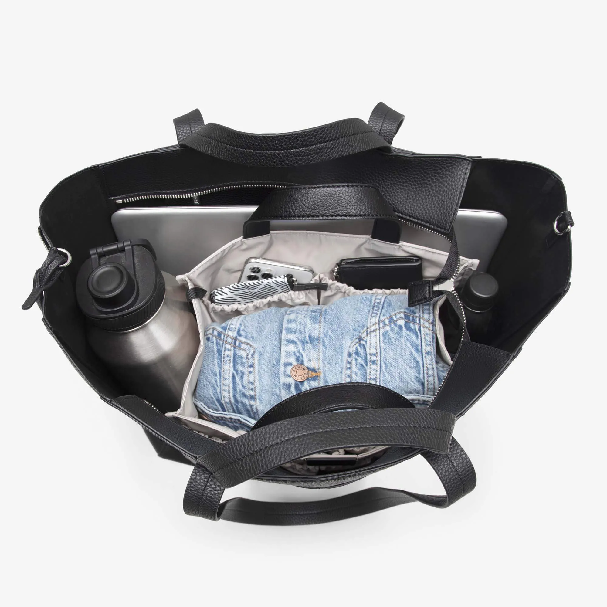 NEW Ida Tote   Work Bag Organiser (Vegan) Black