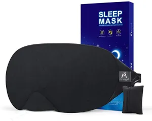 New in package! Mavogel Cotton Sleep Eye Mask - Updated Design Light Blocking Sleep Mask, Soft and Comfortable Night Eye Mask for Men Women, Includes Travel Pouch, Black