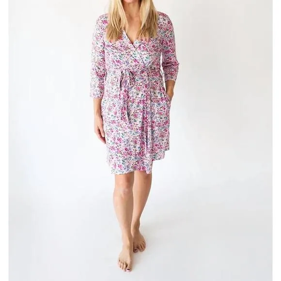 NEW POSH PEANUT pixie mommy robe in pink