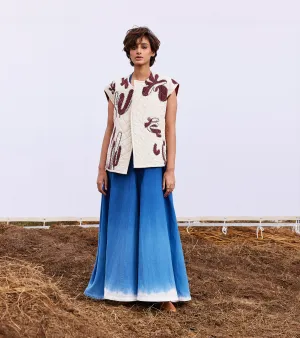 New Season Spring Summer 2025-Vest Jacket-Dobby cotton Hazel vest Off white-KW901-Fashion Edit Diana by Khara Kapas