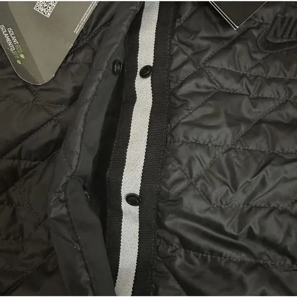 NEW Women's Small NIKE Sportswear Quilted Primaloft Jacket Coat Black 854747-010