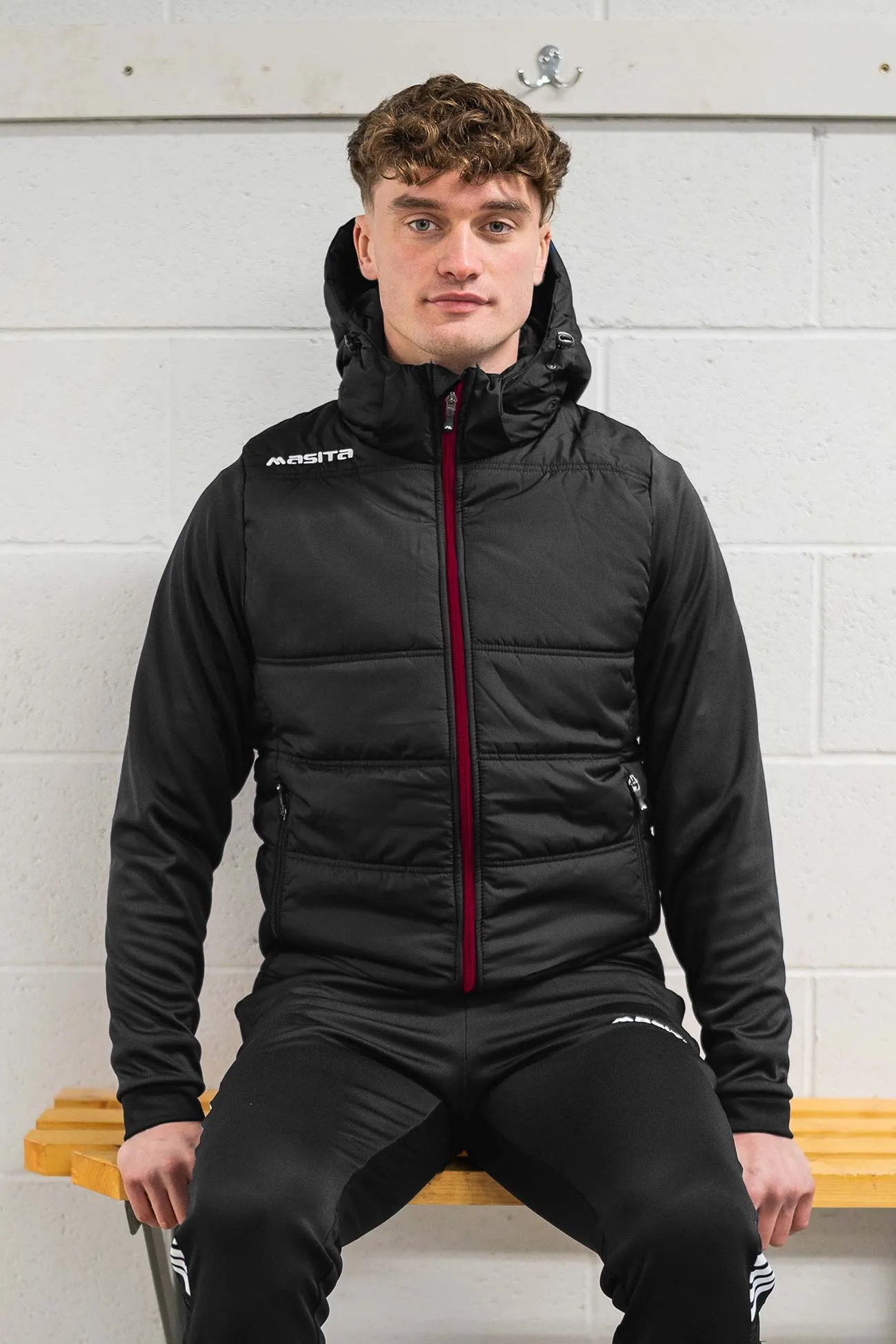 Nova Padded Jacket Black/Maroon