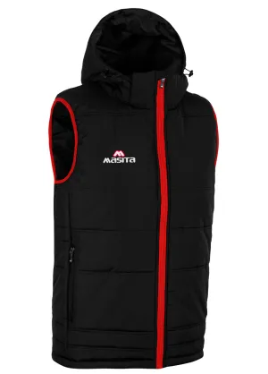 Nova Sleeveless Gilet Black/Red Adult