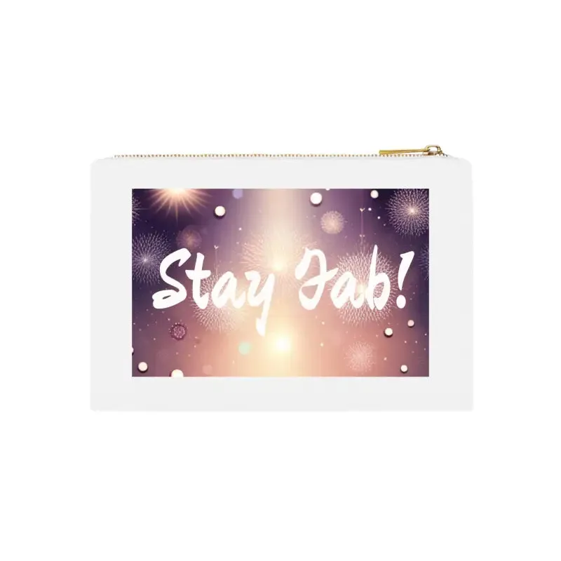On the Go Glam Cotton Canvas Cosmetic Bag